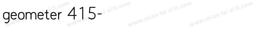 geometer 415字体转换